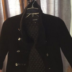Girls black wool Mackage coat